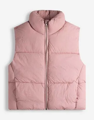 Gilet trapuntato - Tinta unita - Rosa chiaro