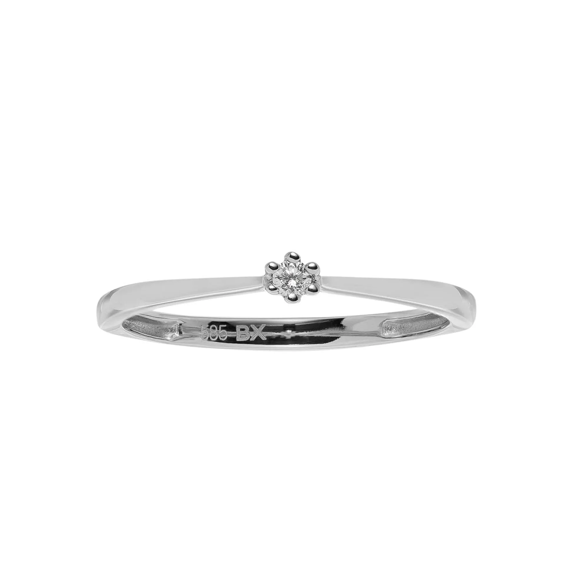 Aurora diamantring i 585 hvitt gull 0,03 ct