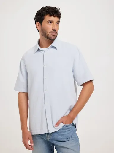 Just Jeans Short Sleeve Relaxed Texture Shirt