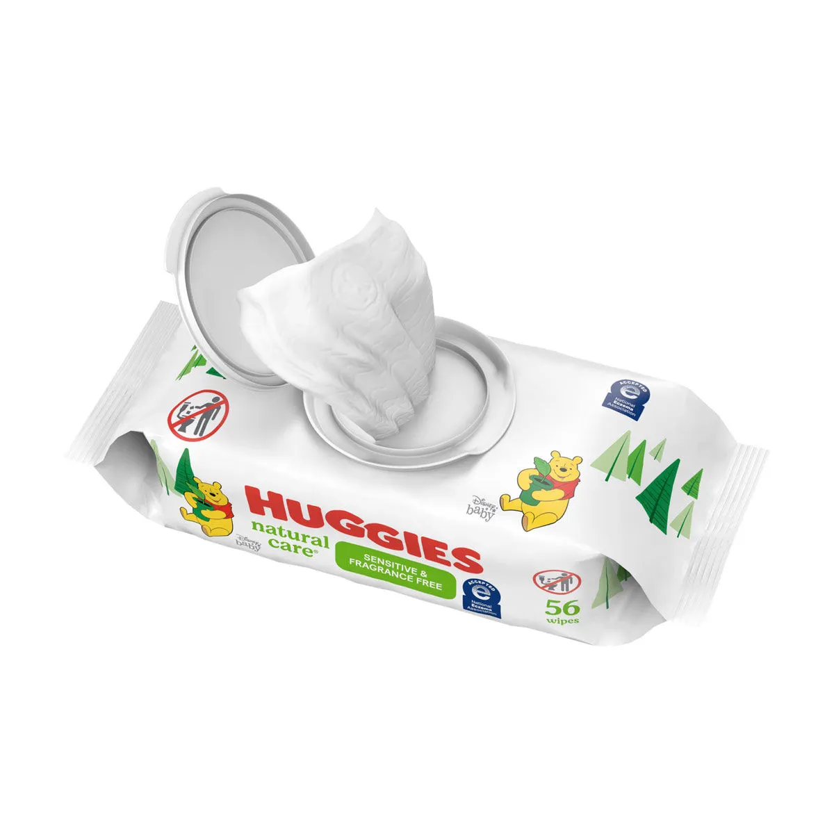 Huggies Natural Care Sensitive Baby Wipes, Unscented, Flip-Top Pack (56 Wipes Total), 1 ct