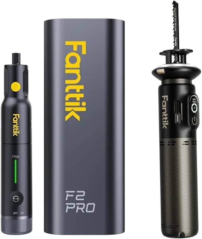 Fanttik F2 PRO Cordless Rotary Tool Kit Strong Magnetic Motor & Fanttik R11 Pro Brushless Cordless Mini Reciprocating Saw