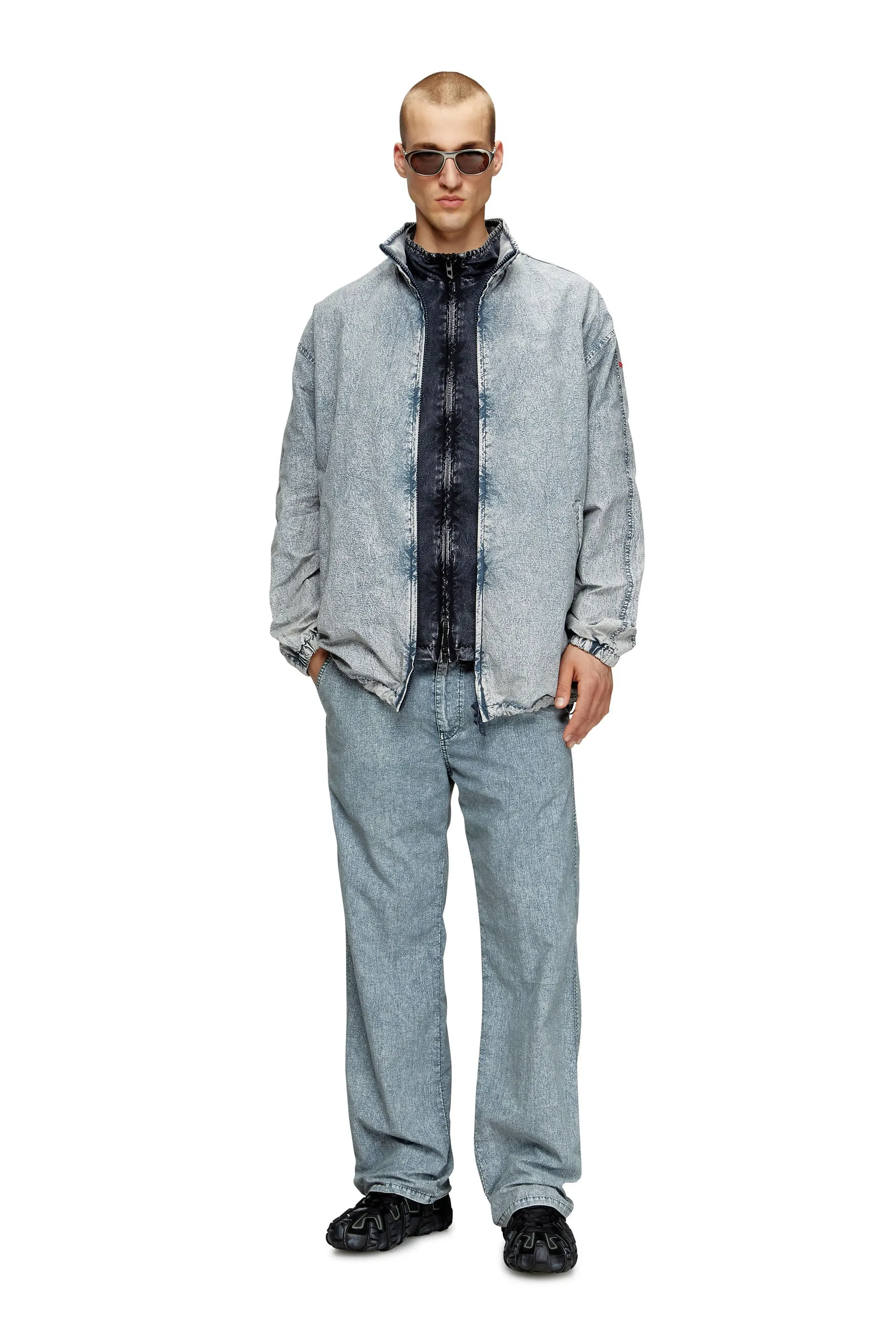 Jacket in recycled nylon taslan