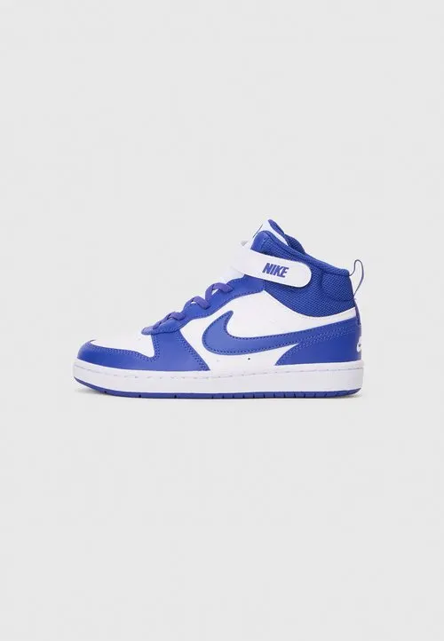 COURT BOROUGH MID 2 UNISEX - Høye joggesko - white/blue crystal
