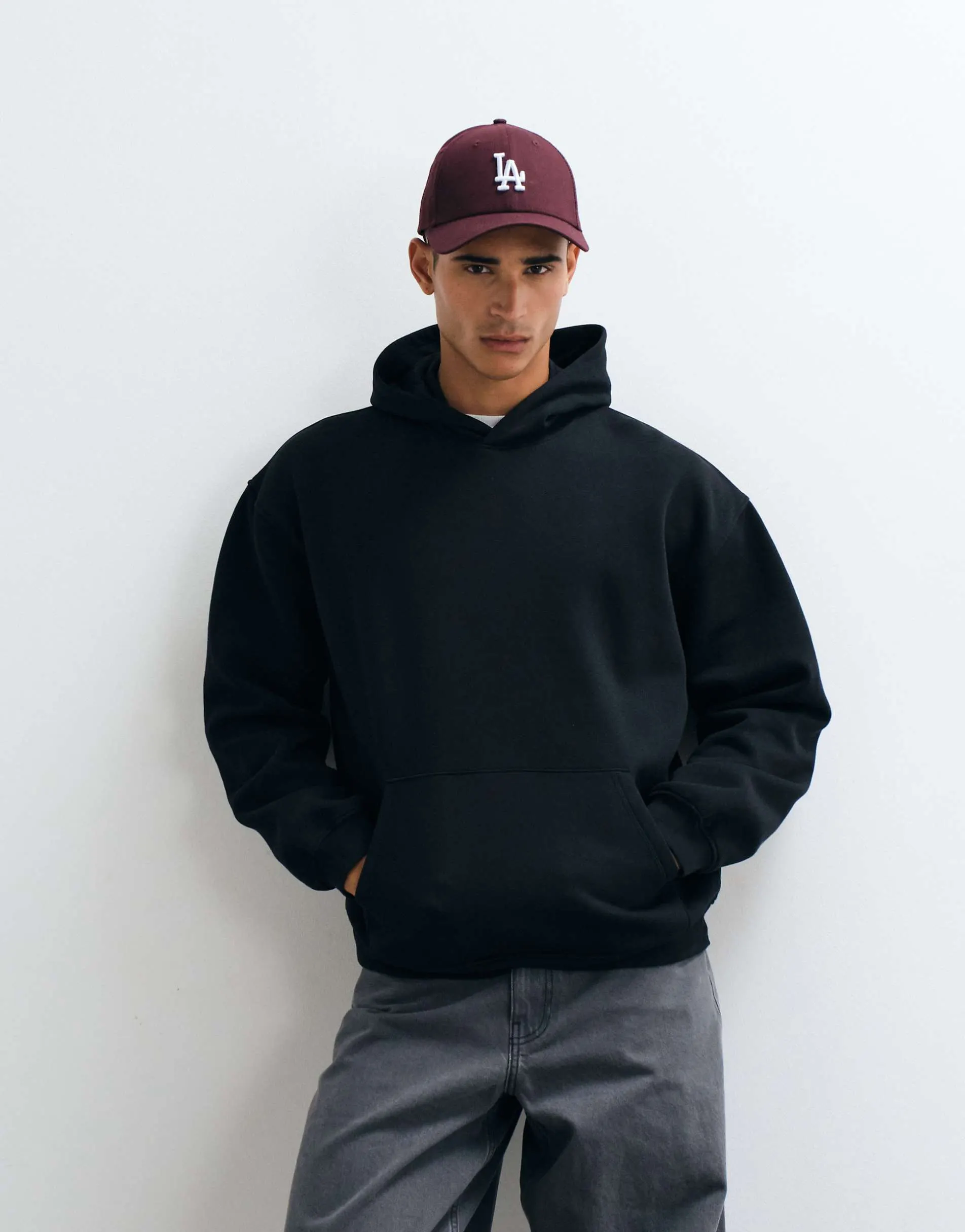 ASOS DESIGN essentials oversized hoodie in black