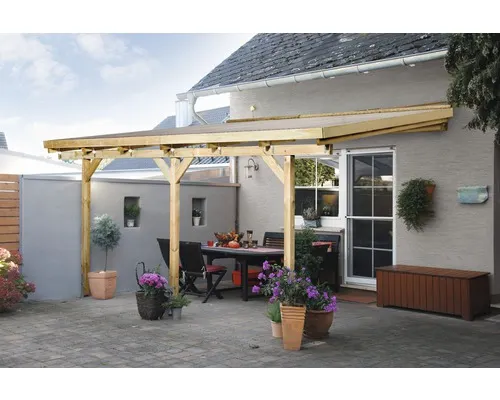 Dřev. zahradní pergola 5,1x3 m