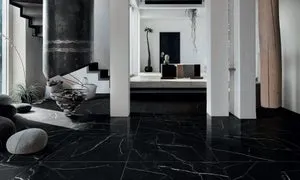 Suelo/Azulejo porcelánico Marquina Rectificado efecto mármol pulido 60x120 cm