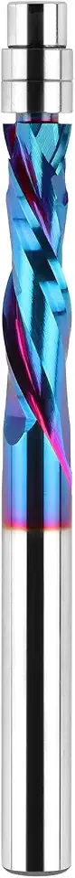 Up Down Compression Spiral Flush Trim Router Bit, 1/4 Inch Shank Solid Carbide Flush Trim Router Bits CNC Spiral Bit with Nano Coating by EANOSIC