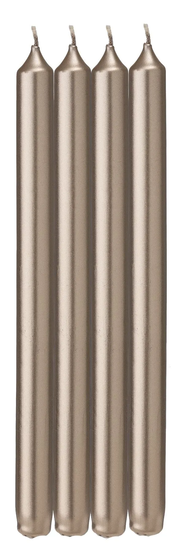 lange huishoudkaarsen Ø2.2x29 champagne - 4 stuks