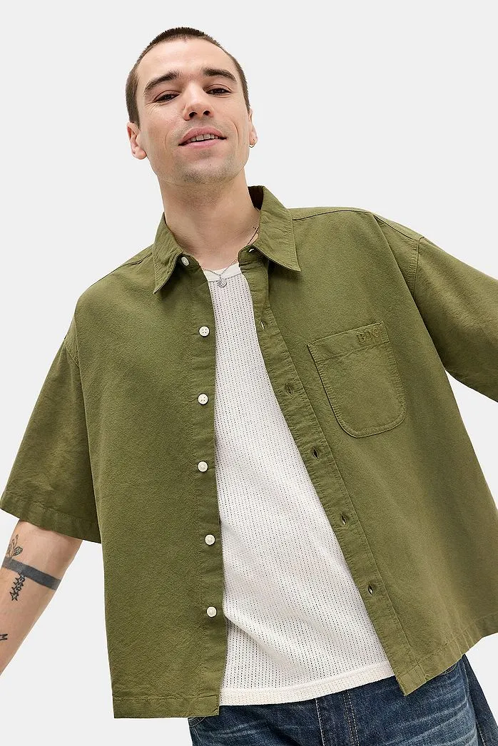 Camicia Arlo Verde Oliva Tinta Unita BDG