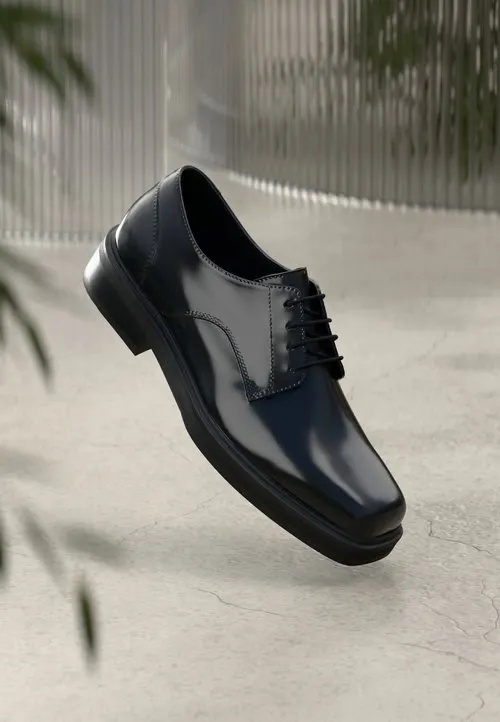 LEATHER - Snøresko - black