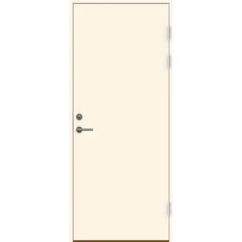 Dørsett ei30 80x210 venstre hvit dør hengt i karm