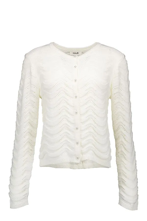 Gebreide off-white vest