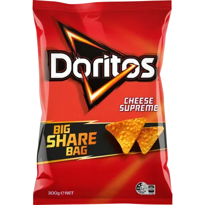 Doritos Cheese Supreme Corn Chips Party Bag Share Pack