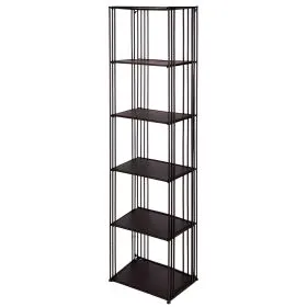 Scaffale 6 ripiani in ferro 45x31xh.175 cm, nero, Esté