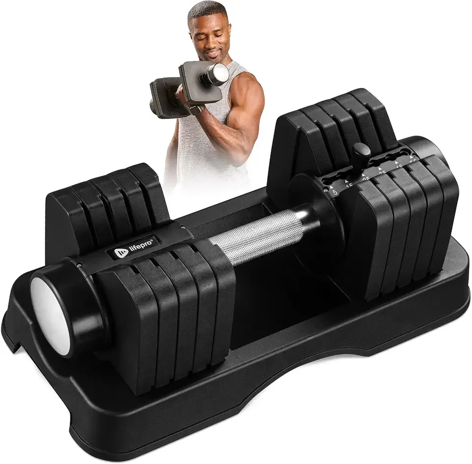 Lifepro Adjustable Dumbbells & Weights for Home Gym, Quick-Adjust