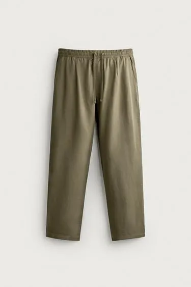 RELAXED FIT 100% LYOCELL TROUSERS