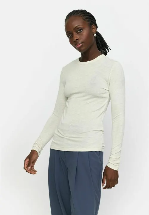 SOFT REBELS - Strikkegenser - arctic wolf melange