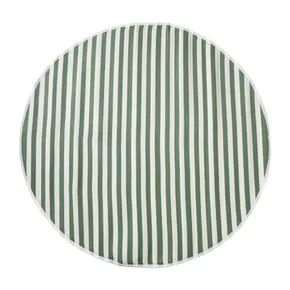 Buitenkleed streep - groen - ø150 cm