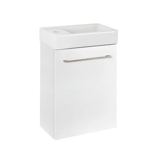 Clarence 16-inch Wall Hung Bathroom Vanity in White with Reversible Ceramic Top