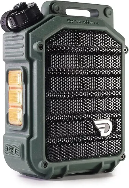 Dreamwave Bolt Waterproof Bluetooth Speaker, Floatable IP67, Built-in Light | Surprisingly full, clear 8W sound tested up to 103 dB; rugged, 1.8 m drop-tested, with utility light and up to 10H playtime
