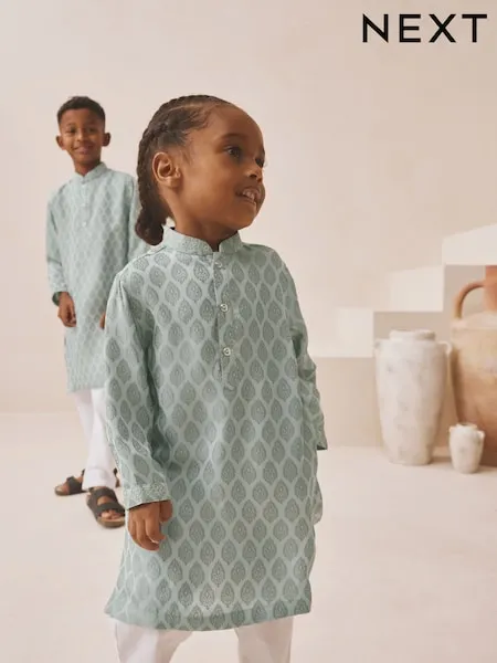 Grey Embroidered Kurta Shirt (3mths-16yrs) (3mths-16yrs)