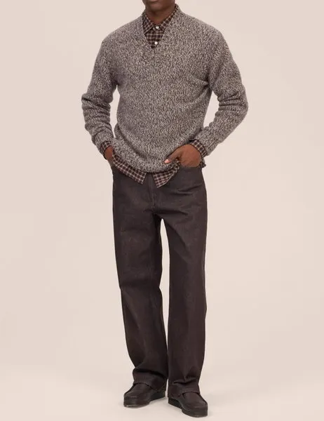 Flint V-Neck 60072 Sweater Deep Truffle