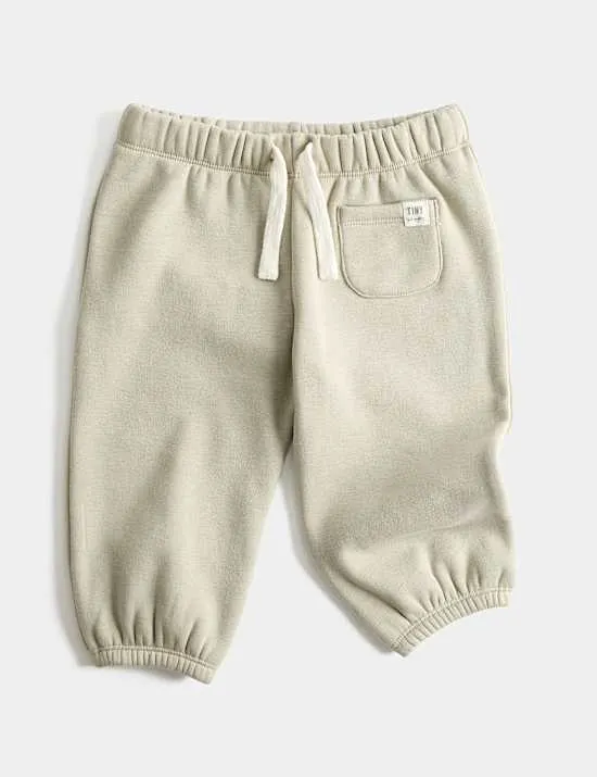 Cotton Blend Fleece Lined Joggers (0-3 Yrs)