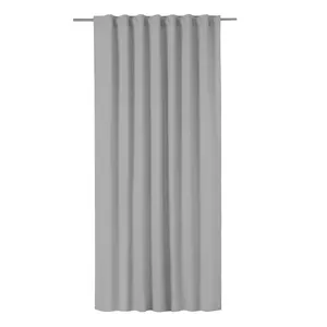 Tenda Annalise grigio, oscurante con rivestimento, fettuccia e passanti nascosti 140x280 cm INSPIRE