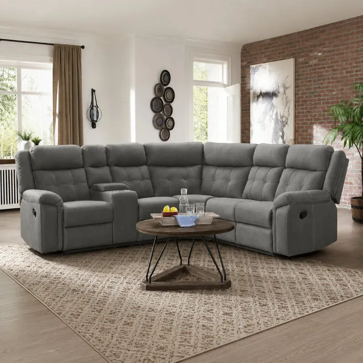 Masaya 36" Sectional Sofa by Best Home - Gray