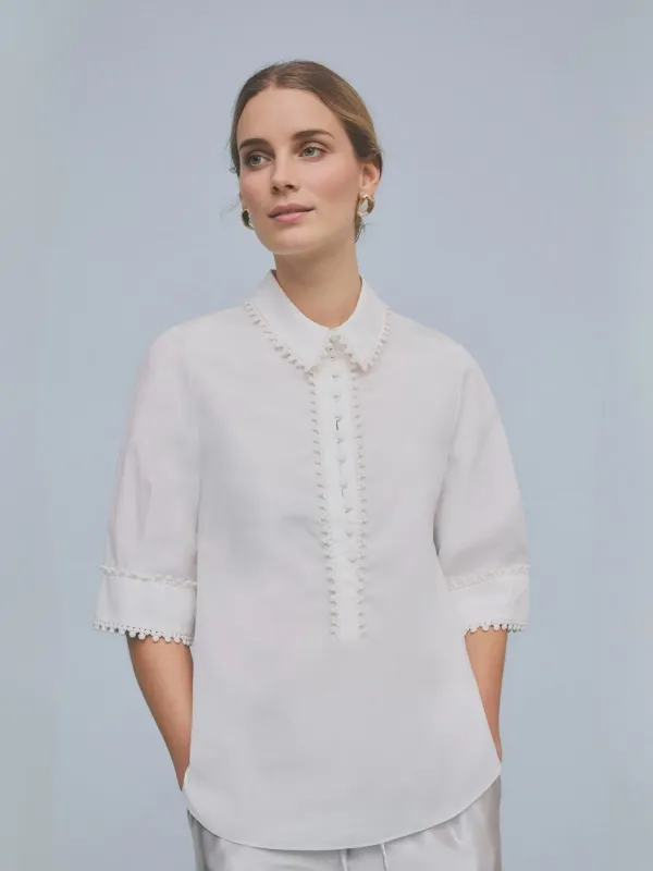 Bayanna, blouse Bright White
