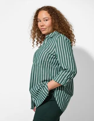 Camicia blusata - verde scuro