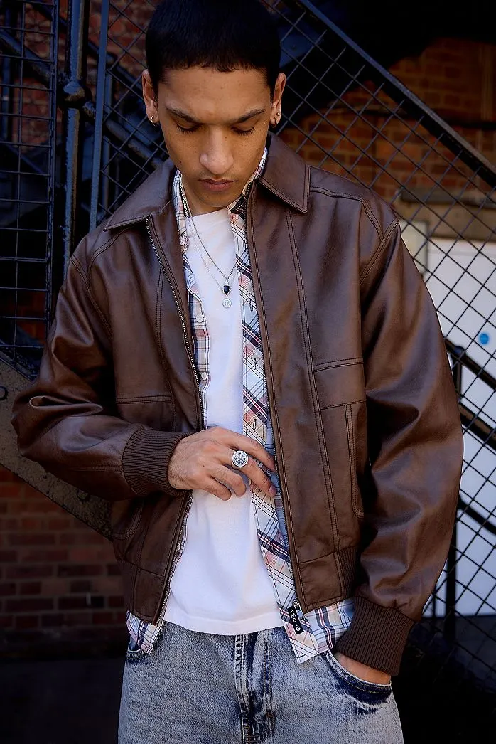 Giacca Bomber in Ecopelle Kyle BDG
