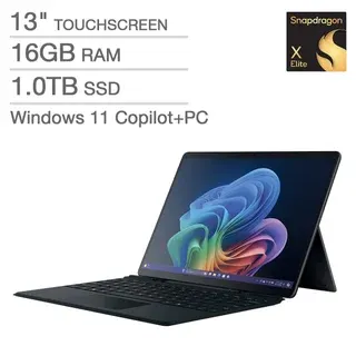 Microsoft Surface Pro Copilot+ PC Bundle - 13" OLED PixelSense Flow 2880 x 1920 Touchscreen- Qualcomm Snapdragon X Elite (12 core) Processor - Windows 11 - Graphite