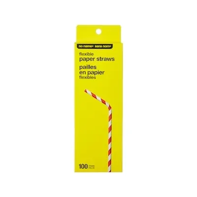 Flexible Paper Straws 100 Pack