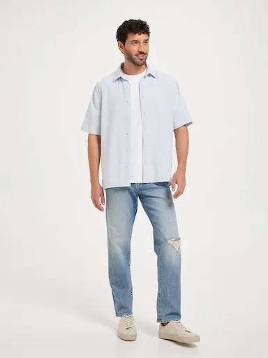 Just Jeans Short Sleeve Relaxed Texture Shirt