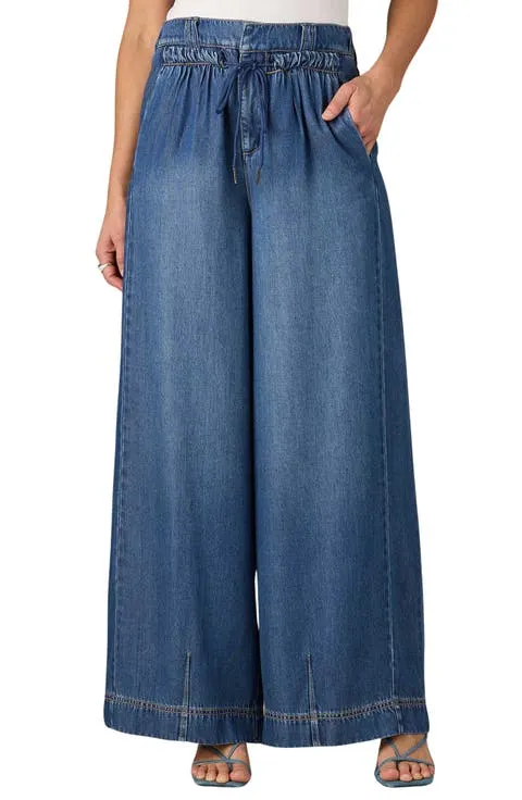 Ultra Skyrise Drawstring Waist Wide Leg Jeans