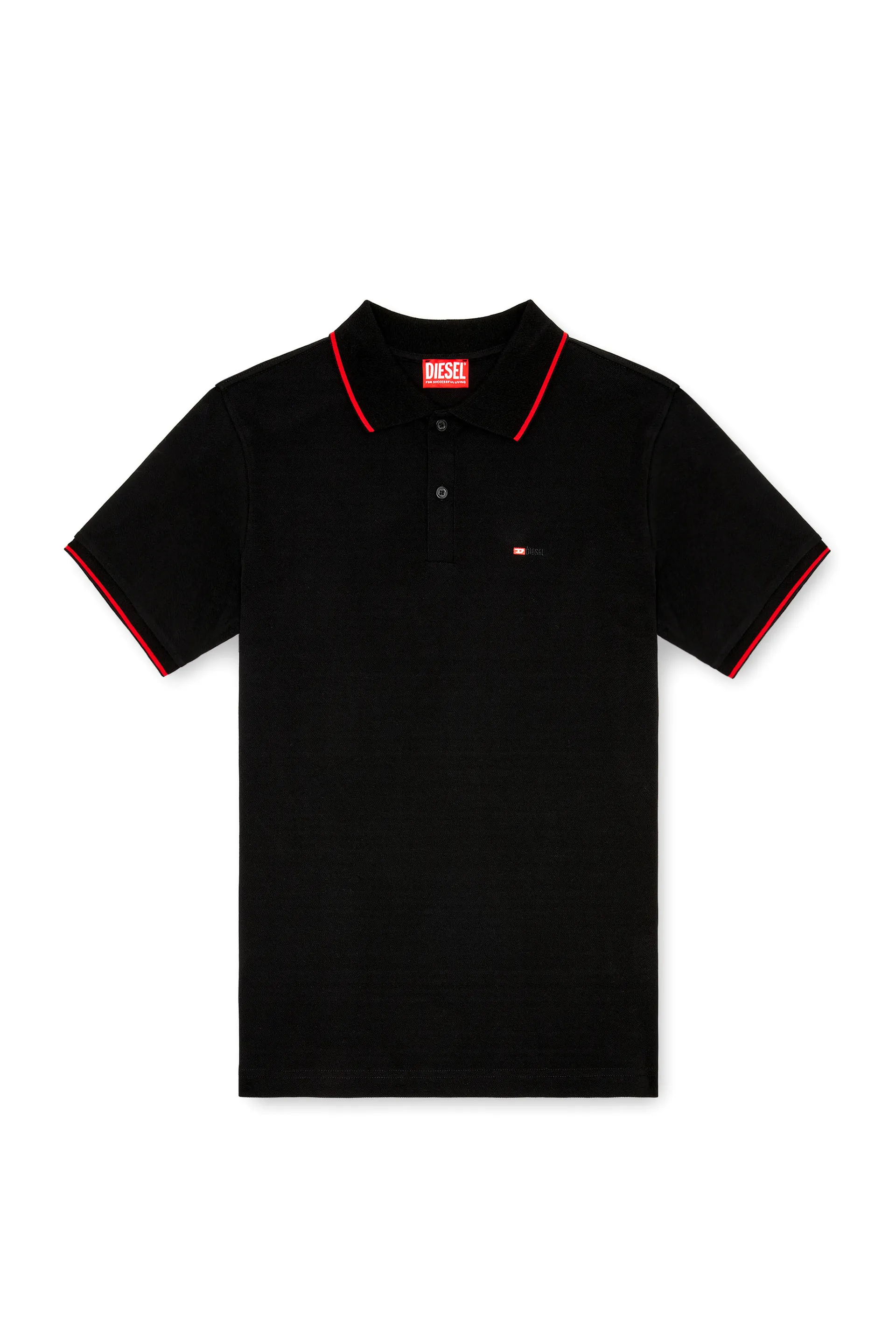 Polo shirt with micro Diesel embroidery
