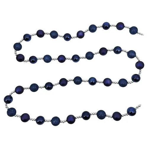 Enchanted Forest® 6'7" Dark Blue Shatterproof Ornament Christmas Garland