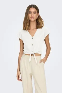 Camisa manga corta nudo