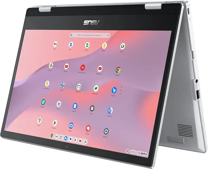 ASUS Chromebook Flip CX1 Convertible Laptop, 14" FHD NanoEdge 360-degree Touchscreen, Intel Celeron N4500 Processor, 128GB eMMC Storage, 8GB RAM, ChromeOS, Transparent Silver, CX1400FKA-AS88FT