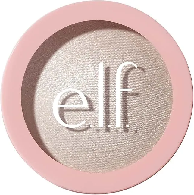 e.l.f. Halo Glow Silky Powder Highlighter, Long-Lasting Luminous Face Finish, Cake-Resistant With Micro-Shimmer, Vegan & Cruelty-Free, Soft Pearl Era