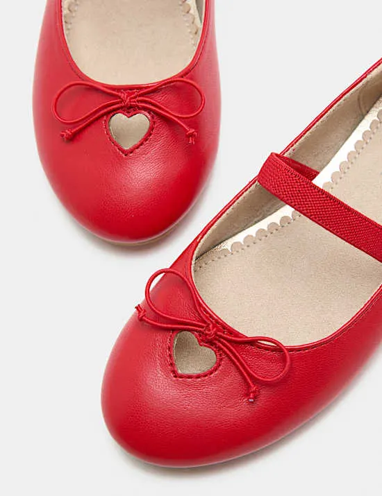 Ballerinas für Kinder mit Herz-Motiv (20,5–34,5)