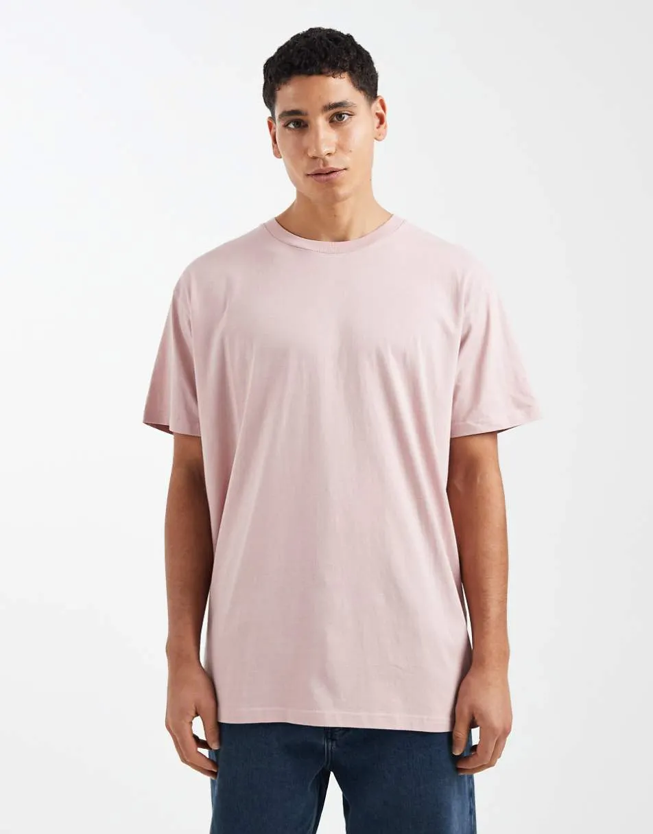 Brave Soul oversized crew neck t-shirt in dusty pink