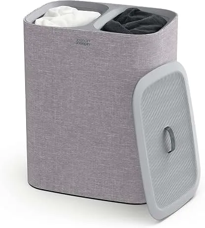 Joseph Joseph Tota Laundry Hamper with Lid, 100L Double Sorter, Removable Bags Joseph Joseph Tota Laundry Hamper with Lid, 100L Doubl…