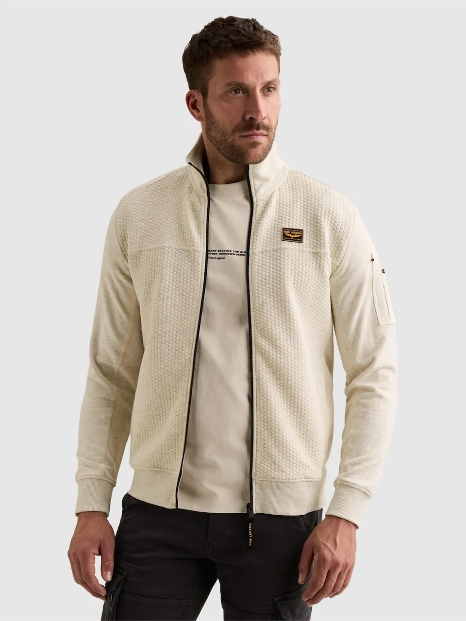 Tussenjas 'Sweatshirt with jacquard pattern and flight pocket'