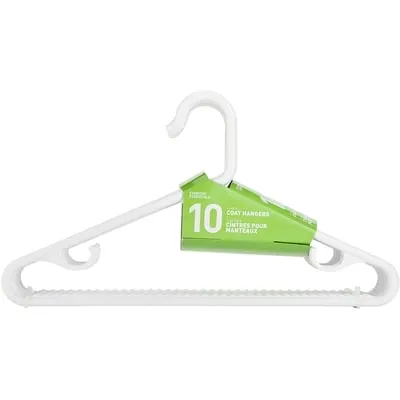 Plastic Coat Hanger, White