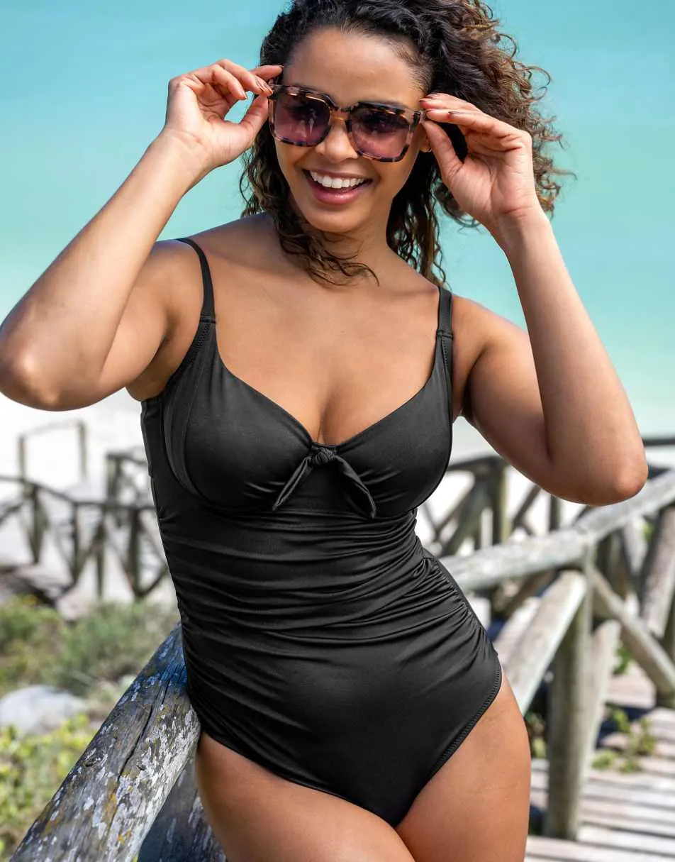 Pour Moi Pour moi st kitts underwired non-padded swimsuit in black