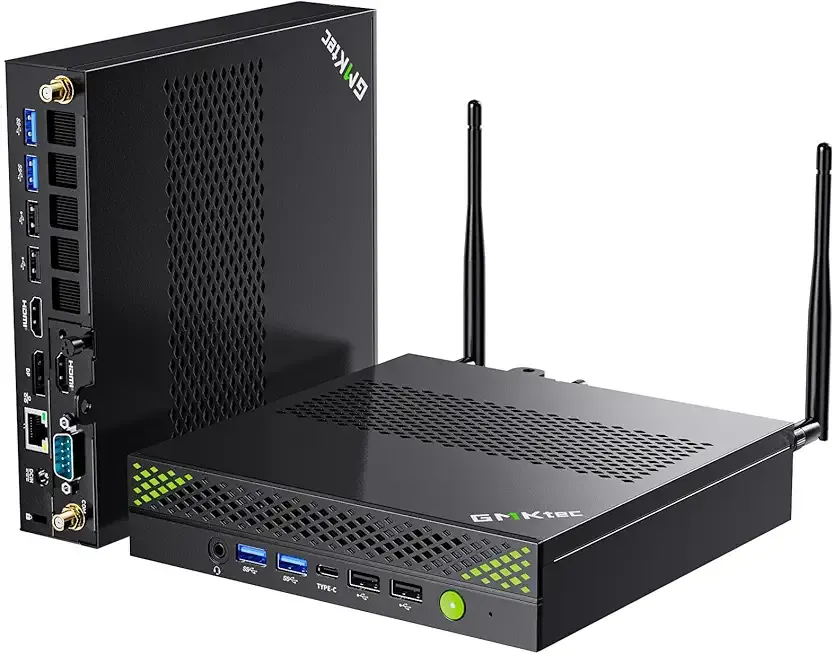 GMKtec Mini PC Workstation, Intel Core i9 13900HK(14C/20T) up to 5.4GHz, Mini Computer 32GB DDR5 RAM 1TB SSD, 8X USB Ports/COM/HDMI/DP Office Business