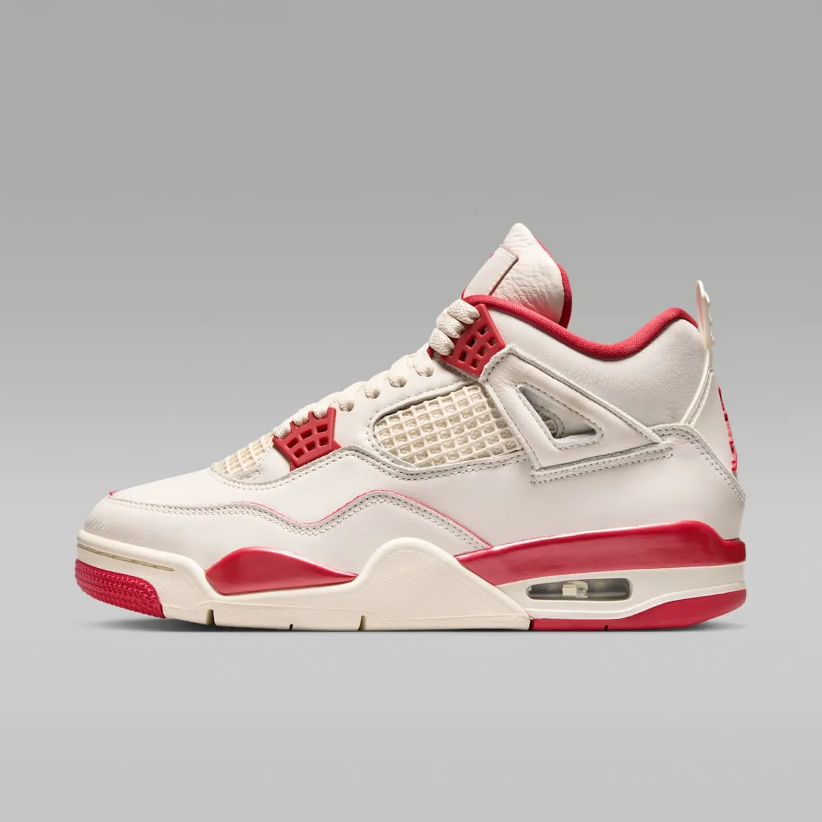 Air Jordan 4 Retro «Pale Ivory and Tough Red»