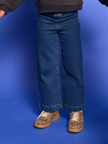 Jean tregging fille large - bleu foncé